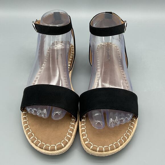 NEW Style & Co Women’s Peggyy Ankle Strap Espadrille Flat Sandals Black Size 8M - Picture 3 of 10
